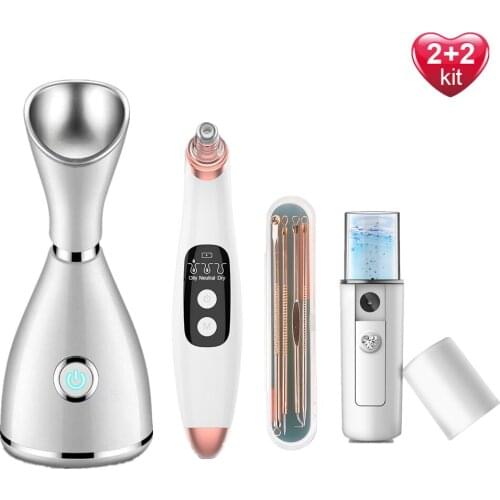 Elektrische Nano Gesichts Sprayer Dampfer Akne Mitesser Entferner Punkt Noir Vakuum Extractor-Tool Haut Wäscher Gesichts Poren R