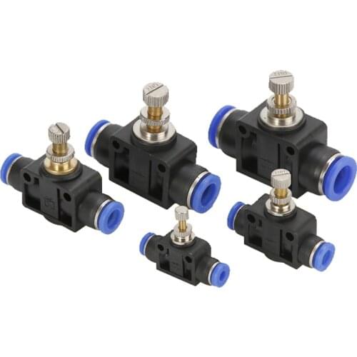 Free shipping throttle valve SA 4-12mm Air Flow Speed Control Valve Tube Water Hose Pneumatic Push In Fittings
