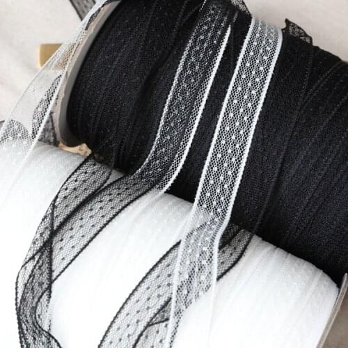 15meter Lace Accessories/Earrings Material Necklace Black White Lace Necklace Hair Accessories Width 1.5CM