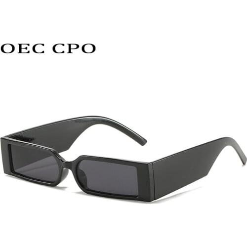 OEC CPO 2021 Small Rectangle Sunglasses Women Fashion Colorful Square Sun Glasses Men Punk Eyeglasses Lady Shades Eyewear UV400