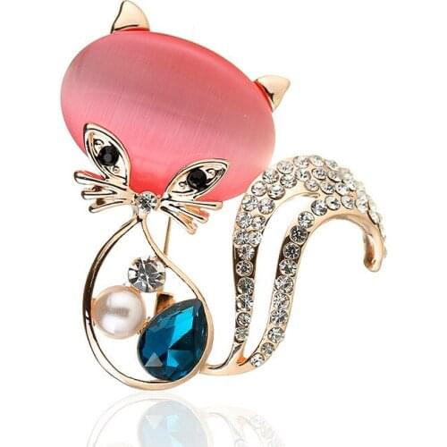Fashion Fine Cute Cat Brooches For Women Suit Coats Sweaters Dress Pins Jewelry
