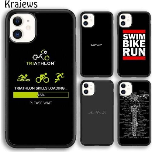 Krajews Triathlon Tri Life Soft Phone Case Cover For iPhone 5 SE 6s 7 8 plus X XR XS 11 12 pro max Samsung Galaxy S8 S9 S10