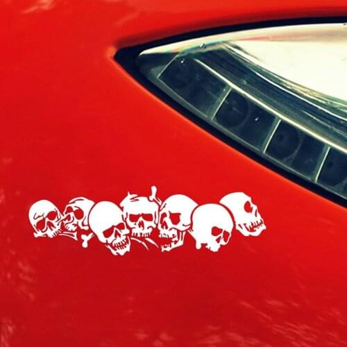Stickers Skull Reflective Car Accessories Night Reflective Ghost Head Vehicle Stickers For Auto Motorcycle Exterior Decals Decor