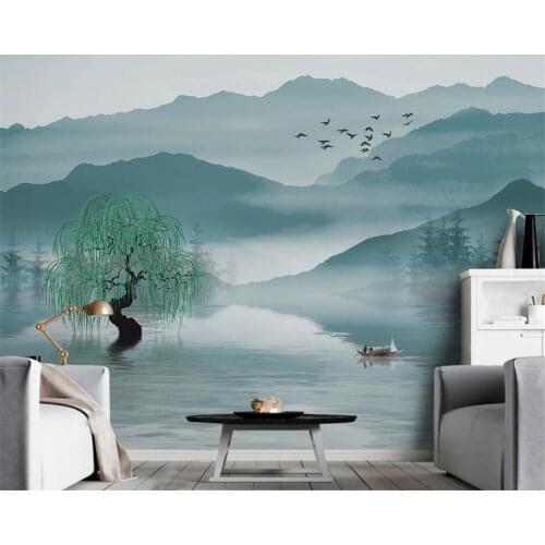 Beibehang Custom wallpaper mural Wall Painting Abstract Artistic mood and landscape birds 3D wallpaper decoration papier peint