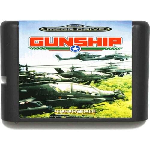 Gun Ship 16 bit MD Game Card For Sega Mega Drive For Genesis