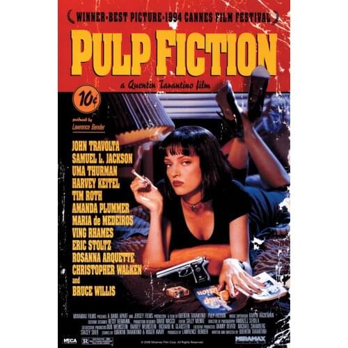 Quentin Tarantino Movie Pulp Fiction Winner of Best Picture Retro Vintage Kraft Poster Canvas Wall Sticker Home Decor Gift