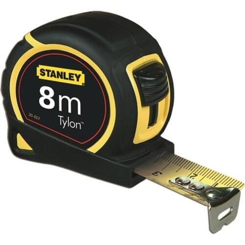Stanley ST130657 Metre Tylon, 8 mX25mm, Ribbon Locking, Automatic Return, Practical Meter