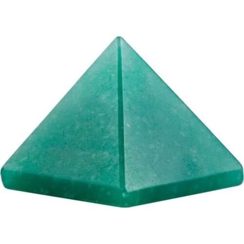 TUMBEELLUWA Green Aventurine Pyramid Healing Reiki Figurine Decoration Gem Stone