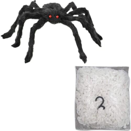 Halloween Scary Party Decor Realistic Spider Web Halloween Decoration For Bar Haunted House Scene Props presents