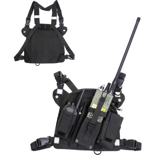 Universal Radio Chest Harness Portable Chest Front Pack Multipurpose Radio Bag Pouch Vest Rig For Baofeng UV-5R TYT Wouxun 2020