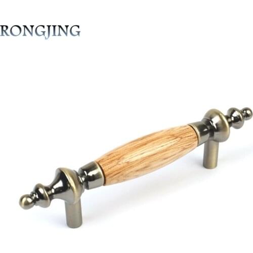 2x Wooden Kitchen Cabinet Drawer Knobs Antique Bedroom Furniture Handles Cupboard Closet Dresser Drawer Pulls Shoes Box Handle