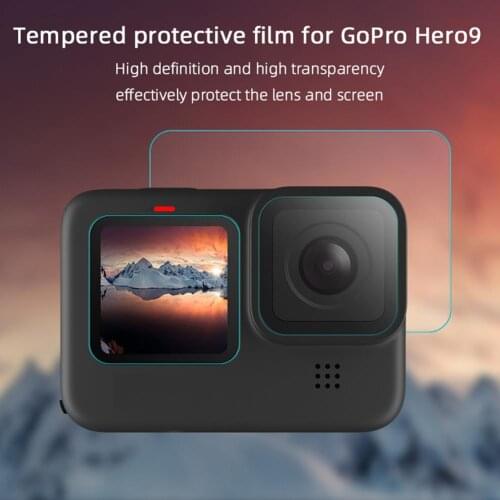 Tempered Film Suitable For GoPro 9 Tempered Film Hero9 Front And Rear Screen Protection Film Host Lens Glass Film Accessories