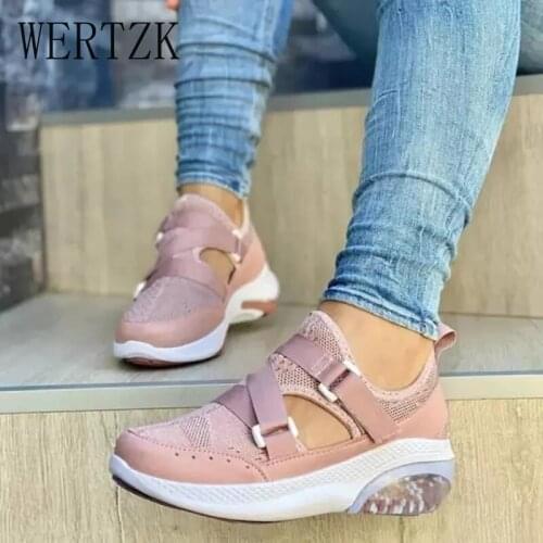 Women Shoes Wedges Sneakers Spring Cushion Cool Breathable 2021 New Womens Vulcanized Shoes Solid Platform Female Casual Shoes