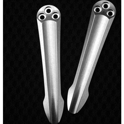 1 pc Titanium Alloy Pocket Knife Back Clip For Spyderco Paramilitary2 C81 C10 3-Holes With 3 Titanium Screws CNC Clamp DIY Parts