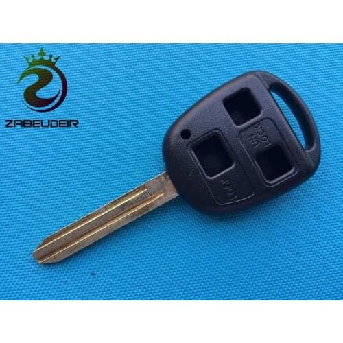 1Pc Of New Replacement Key Case Uncut Toy43 Blade For Toyota 3 Button Remote Shell Blank No Logo Car Accessories Auto Parts Sell
