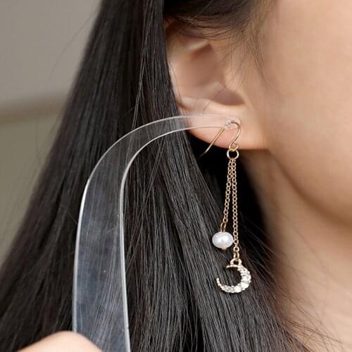 10Pcs Clear Acrylic Earring Fitting Bar Earring Try On Display Earring Wearing Effect Stick Earring Fast Wearer for Live Sales