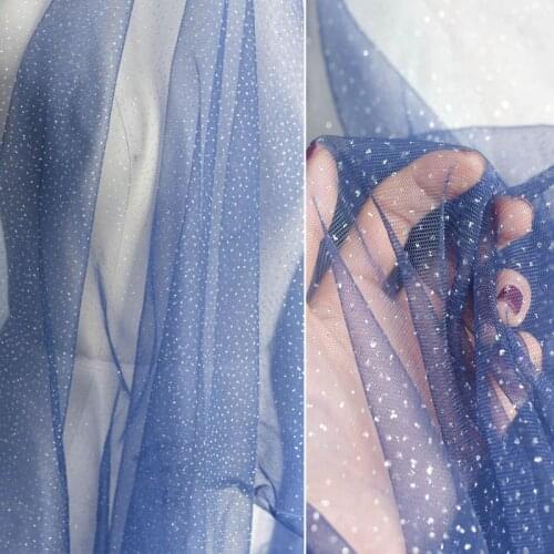 2 meter/lotGlitter Gold Mesh Lace Fabric Wedding Dress Material Background Cloth