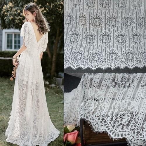 3meter Sun flower bone line hollow eyelash lace dress wedding dress accessories DIY dress shirt material