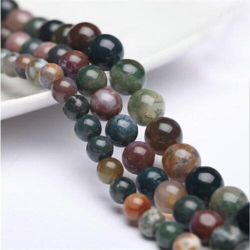 95pcs 8mm Round Smooth India Agates Beads,Polished Colorful Nature Stone Green Beads Full Strand for Jewelry Making