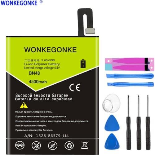 WONKEGONKE Battery for Redmi Note 6 Pro Battery Xiaomi redmi Note 6 Pro BN48 Batteries Red rice Note6 Pro Batteries + Tools