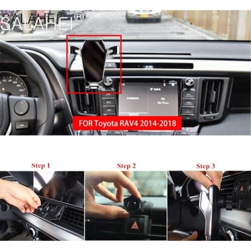 Car Mobile Phone Holder For Toyota RAV4 2014-2018 No Magnetic GPS Smartphone Stand Air Vent Clip Mount Support Auto Accessories