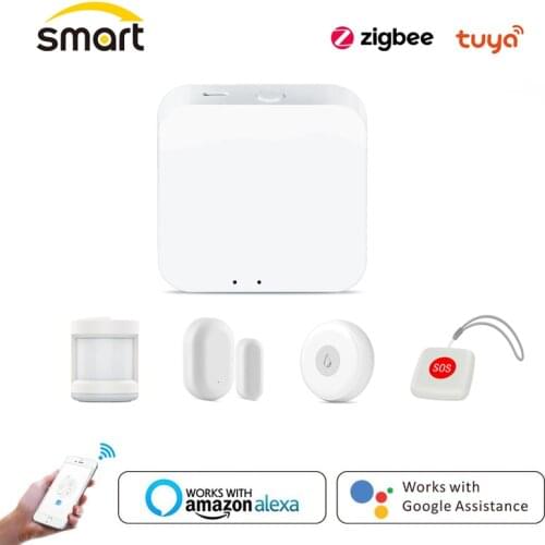 ZigBee 3.0 Gateway Smart Hub Wireless Wired Bridge App Voice Remote Control Work with Alexa Google Home Assistant Tuya