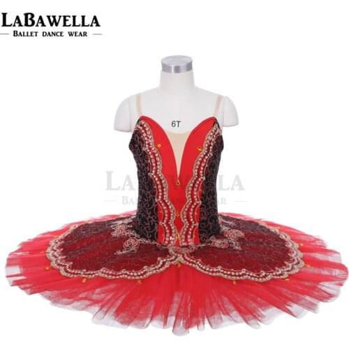 Adult Don Quixote women girls black red tutu competition classical tutu,stage performance ballerina ballet costume JY003F