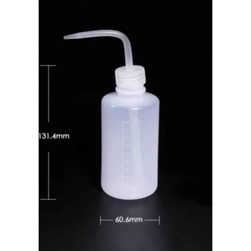 2pcs/lot 250ml Transparent Plastic Squeeze Bottle Tattoo Wash Bottle Container Lab Supplies