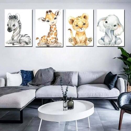 Nordic Letter Canvas Poster Alphabet Chart Wall Art Print Green Plants Art Painting For Living Room Home Decor Gift