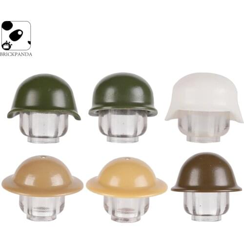 Building Block Helmet WW2 Military Soldiers Weapon Part US Figures German Army Hats Accessries British Soviet Bricks Toys