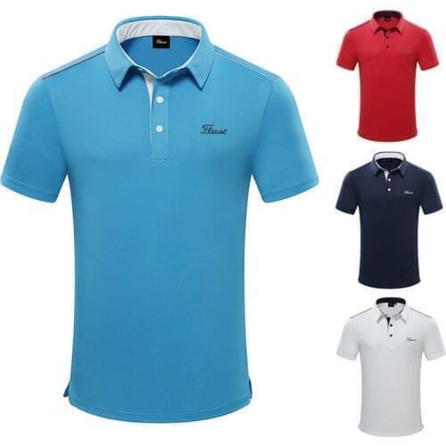 Summer golf mens wear short sleeve polo shirt sports leisure outdoor golf clothes can be customized