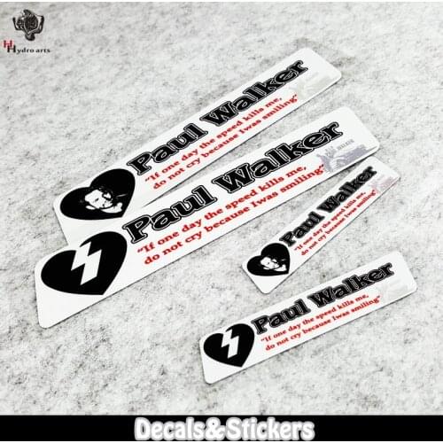 NO.LN064 Paul Walker Quotations 3M Reflective Stickers MOTO GP Car Sticker Decals Racing Stickers Motorcycle