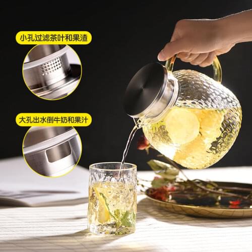 2021 New Tea Pot Set Thickened High Borosilicate Glass Transparent Heat Resistant Tea Pot Juice Fu Tea Set Teapot With Lid