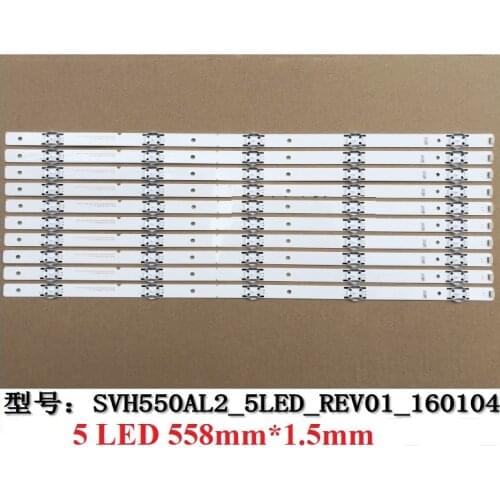 New Kit)10 PCS 5LED 558mm*1.5mm LED backlight strip for SVH550AL2 5LED LED55EC550UA LED55EC320A