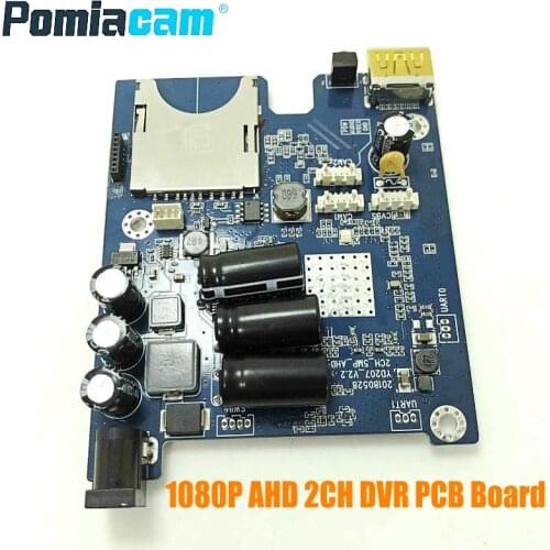 Wholesale Factory direct 2CH AHD DVR Board support CVBS/AHD/128GB HD 1080P 2CH Mini Vehicle Mobile DVR Board with remote control