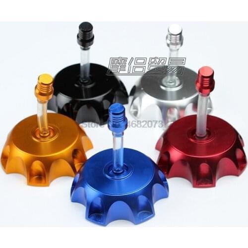 By DHL 100pcs high quality aluminium CNC fuel tank cap fit for pit dirt motorcycle bike pitbike motocross Kayo Irbis apollo