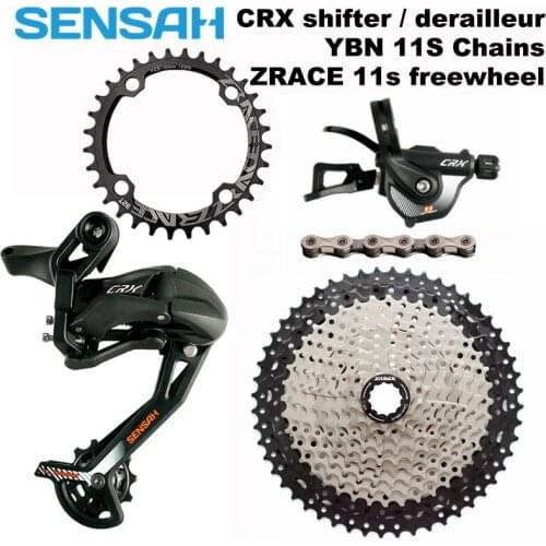 SENSAH CRX 11 Speed Trigger Shifter + Rear Derailleur 11s + ZRACE Cassette11-46T/Chainring +YBN X11 Chain, PCR BEYOND M7000 Kit