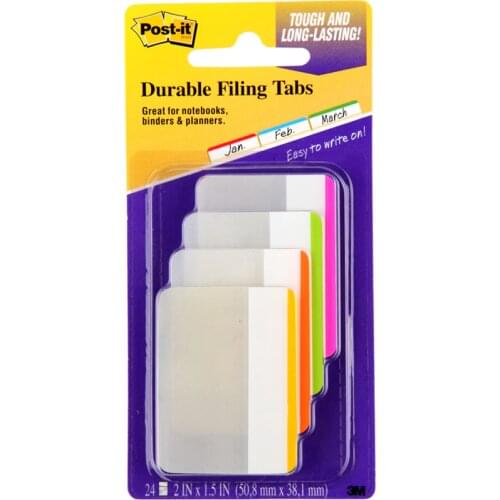 Plastic sticky notes stickers durable paste times archived labels classified files classified labels 3M post it 686F-1BB