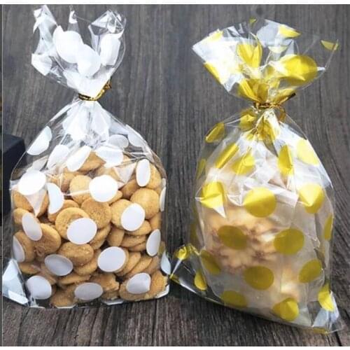 OPP transparent three-dimensional dot baking cookie packaging bag 100pcsx200pack with the twist