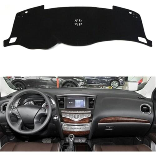 SJ Car Inner Auto Dashboard Cover Dashmat Pad Carpet Sun Shade Dash Board Cover Fit For Infiniti QX60 2014 2015 2016 2017 2018