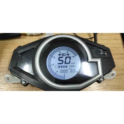 Speedometer lcd display 48v60v72v gauge for electric scooter bicycle odometer+battery level&light indicator motorcycle speedview