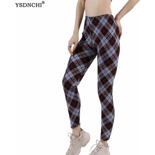 YSDNCHI Running Athletic Pants Gym Sport Leggings Women Workout Out Leggins Female Printing Fitness High Waist Breathable Long