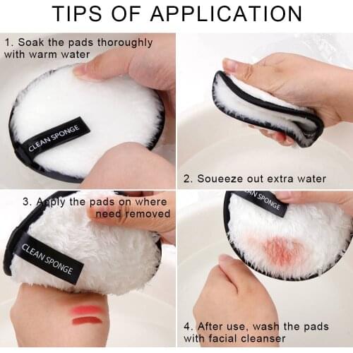 Makeup Remover Reusable Puff Cotton Pad Skin Microfiber Facial Care Towel Wipes Washable Cottons Face Cleansing Double layer