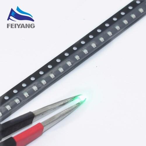 1000PCS SAMIORE ROBOT 0805 SMD LED Lamp super Pure Green Color 3.0-3.4V 20MA 520-530NM 2012 Green led