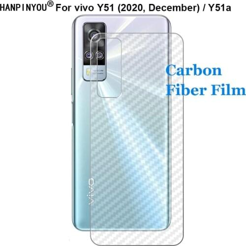 For vivo Y51 (2020, December) / Y51a / Y31 6.58" 3D Carbon Fiber Rear Back Film Stiker Screen Protector (Not Tempered Glass)