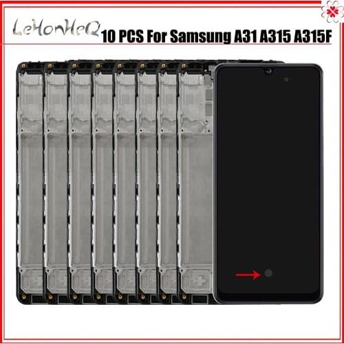 10 Piece/lot LCD For For Samsung Galaxy A31 A315 A315F Display Touch Screen Assembly Replacement Part For Samsung A31 Frame LCD