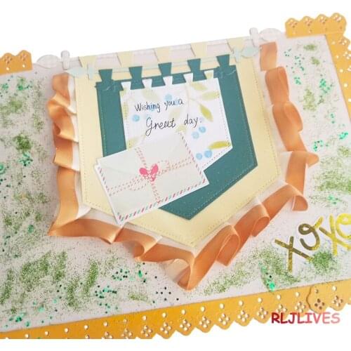 Knight Flags Nesting Metal Cutting Dies DIY Scrapbooking Card Stencil Paper Craft Handmade Album Handbook Decoration