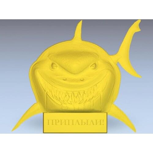 3d model relief for cnc in STL file format shark_1