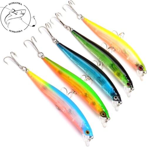 5PCS 100mm/9.4g Wobbler Trolling Fishing Lure Minnow Hard Bait 100mm/9.4g 8 Hook Fishing Tackle Artificial Crankbait Bait Pesca