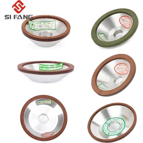 75/100/125/150mm Resin Diamond Grinding Wheel Cup Grinder Disc for Carbide Metal Angle Grinder Tool 120/150/180/240/320/400